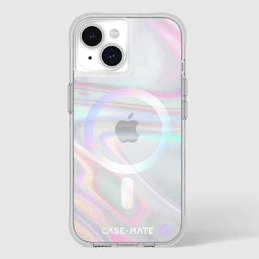 Case-Mate Soap Bubble MagSafe Case For iPhone 15, 14 & 13- Iridescent